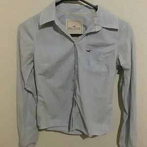 Light blue botton down top